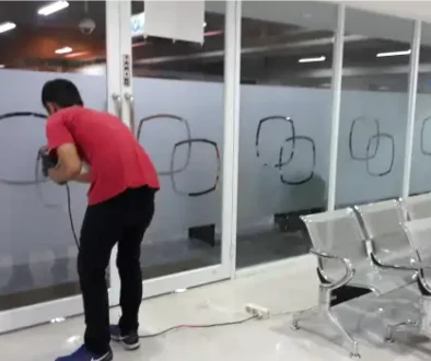 Sticker Sandblast Kaca Film